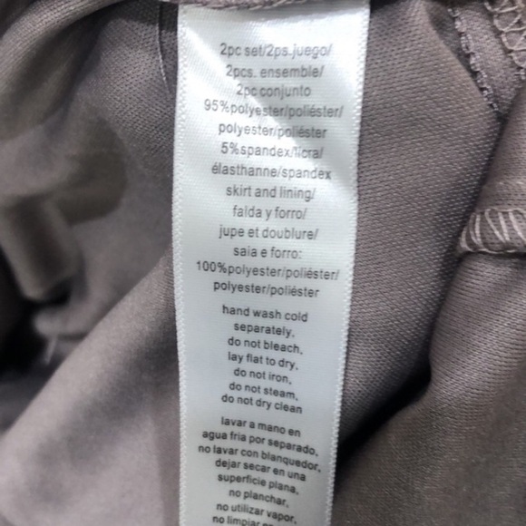 NWOT Alex Evenings Midi Tea Length Dress Size 14 Taupe Silver Sequin - Picture 6 of 9